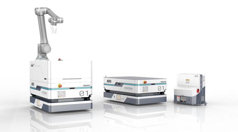 6008集团數位開發的自主式移動機器人（AMR250M），搭配全向輪並結合AI演算法、2D LiDAR、3D攝影機等技術，協助客戶實現產線全自動化